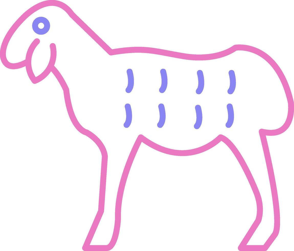 Sheep Linear Two Colour Icon vector