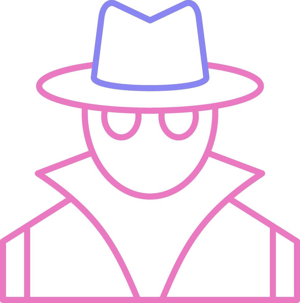 Spy Linear Two Colour Icon vector