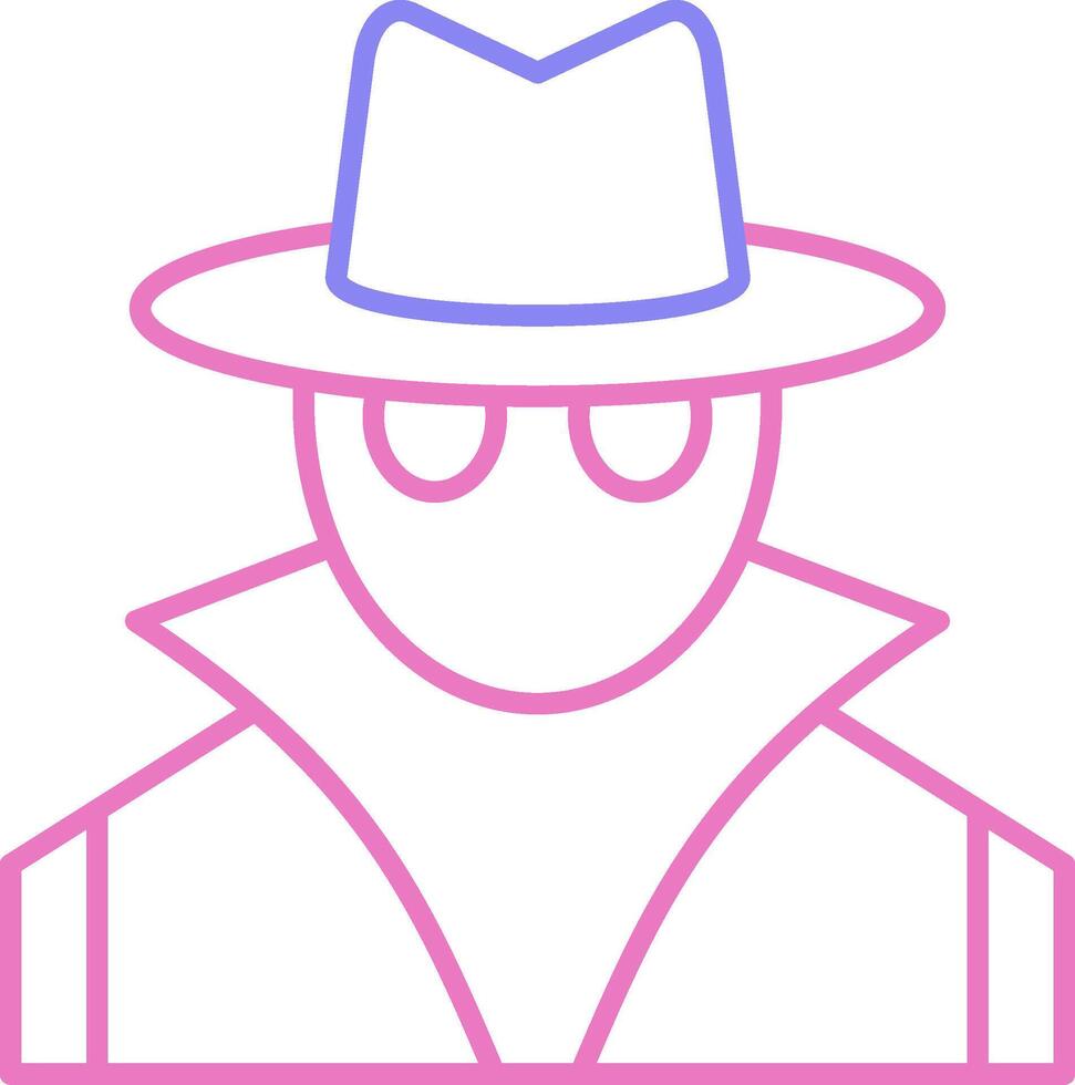 Spy Linear Two Colour Icon vector