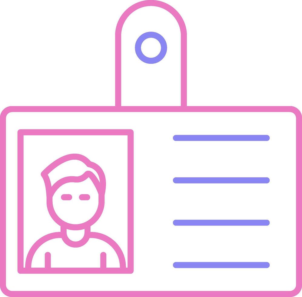 Id Linear Two Colour Icon vector
