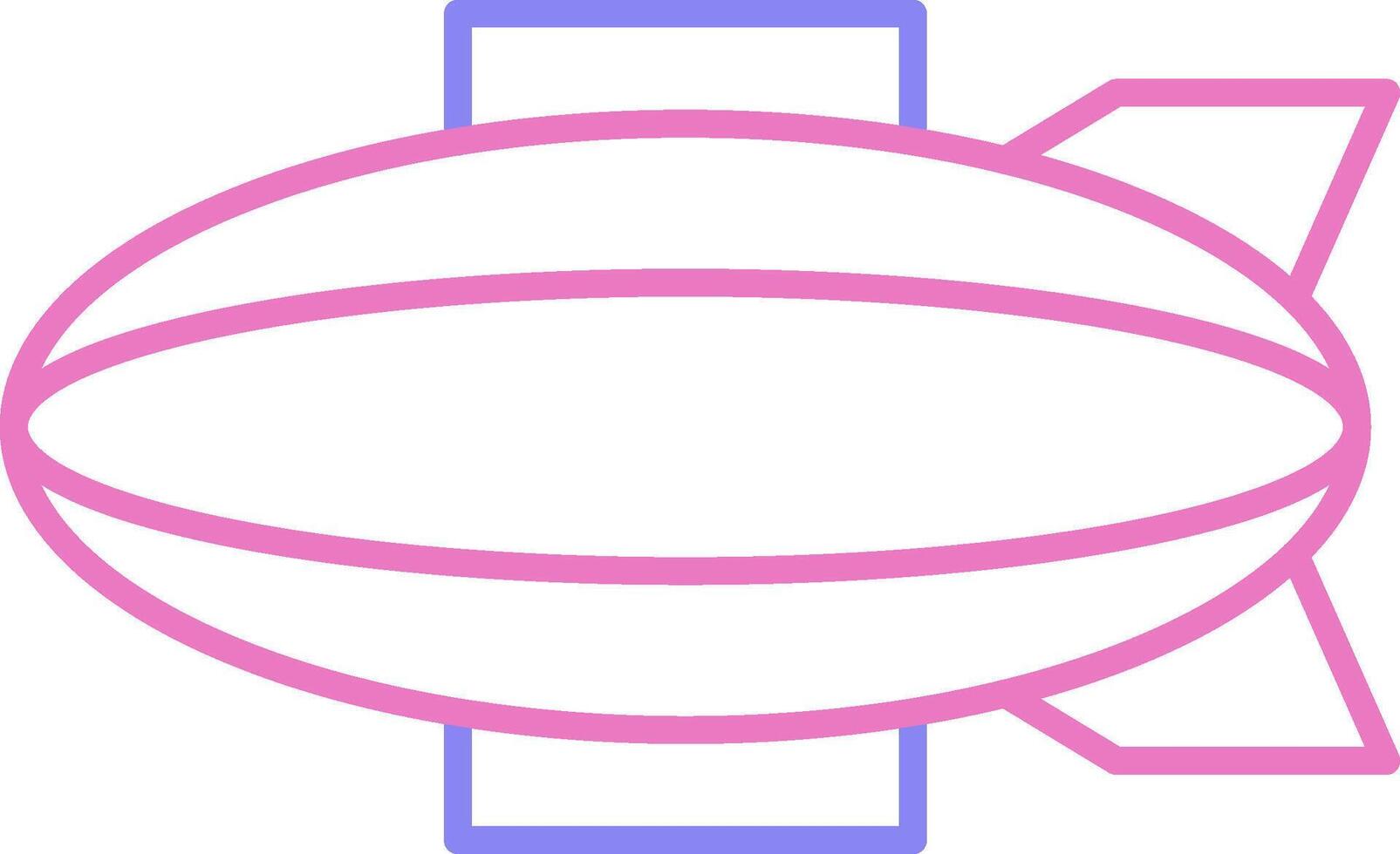 Blimp Linear Two Colour Icon vector