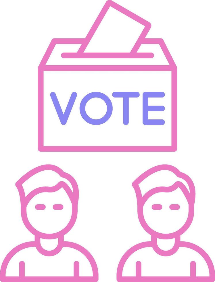 Voters Linear Two Colour Icon vector