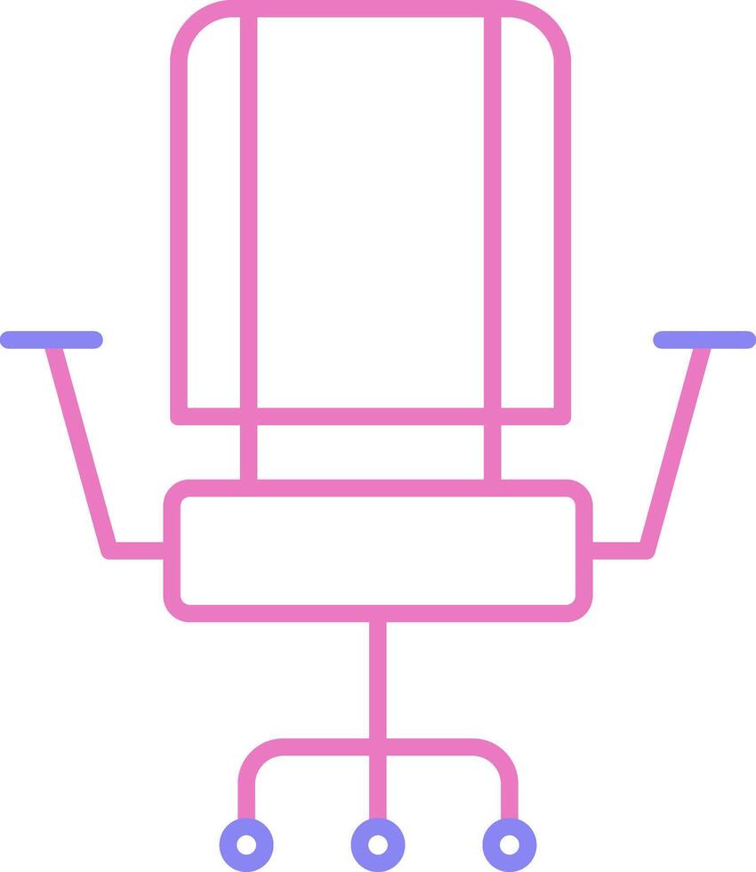 Chair Linear Two Colour Icon vector