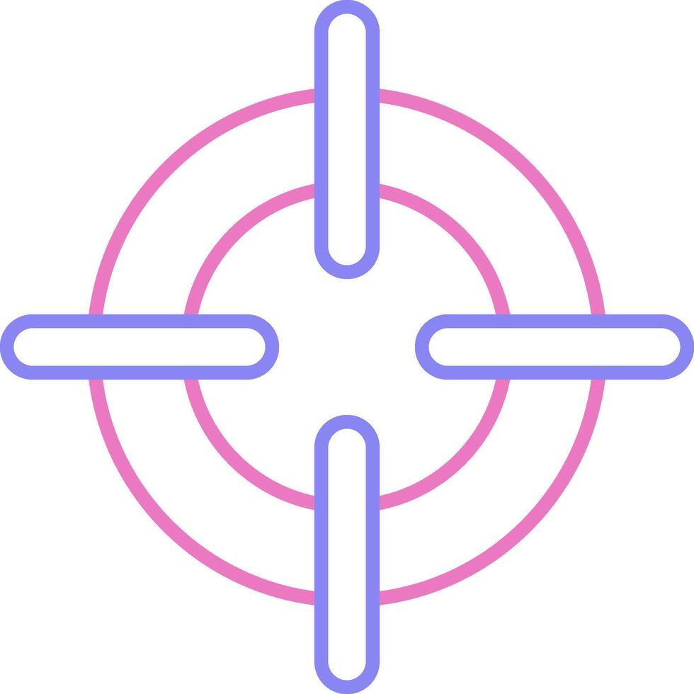 Target Linear Two Colour Icon vector