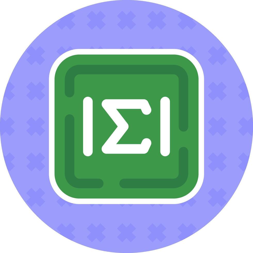 Summation Flat Sticker Icon vector