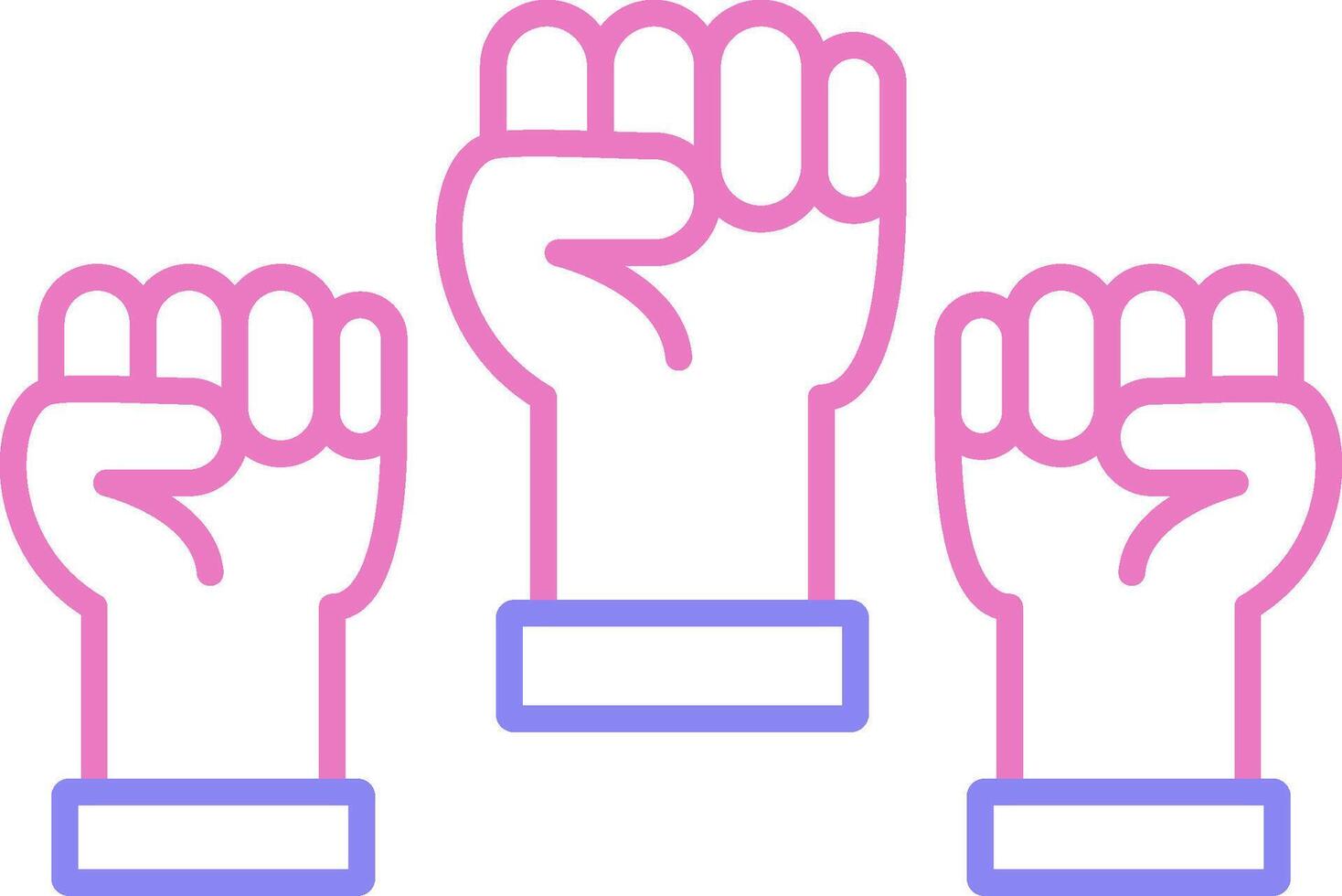 Protest Linear Two Colour Icon vector