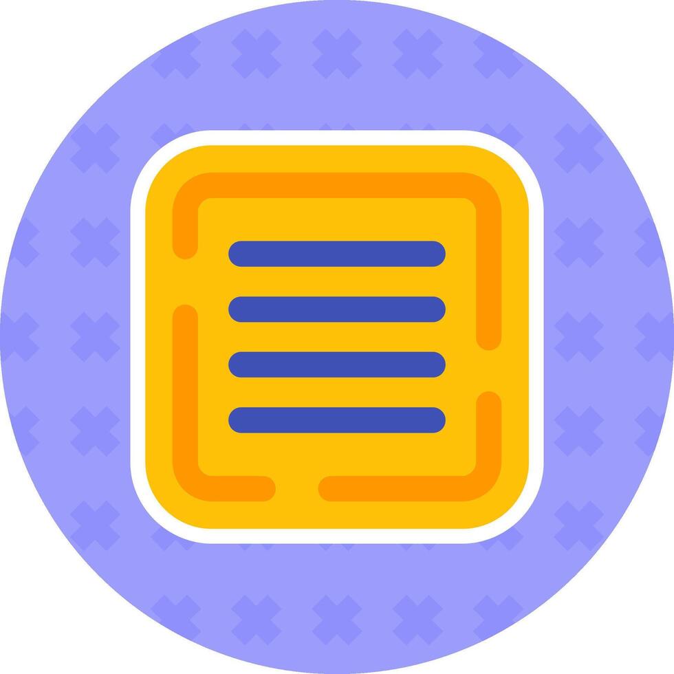 Text justify Flat Sticker Icon vector