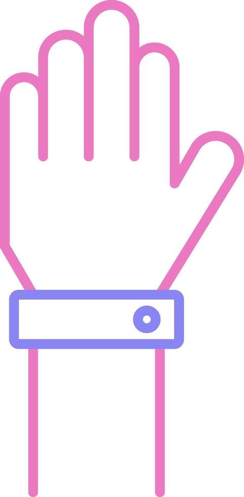 Raise Hand Linear Two Colour Icon vector