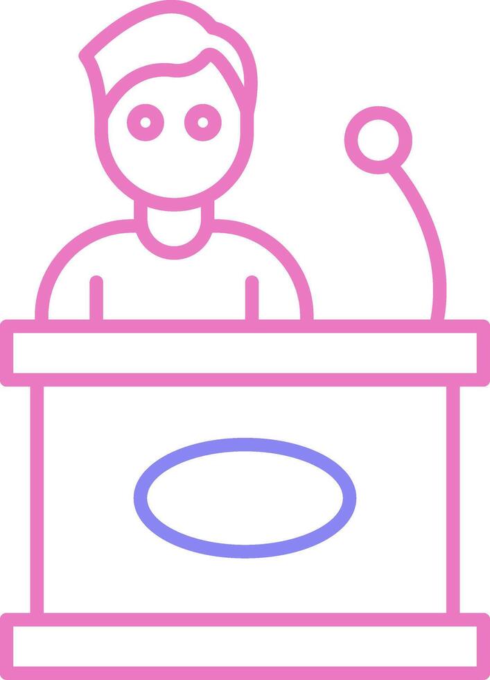 Politician Linear Two Colour Icon vector