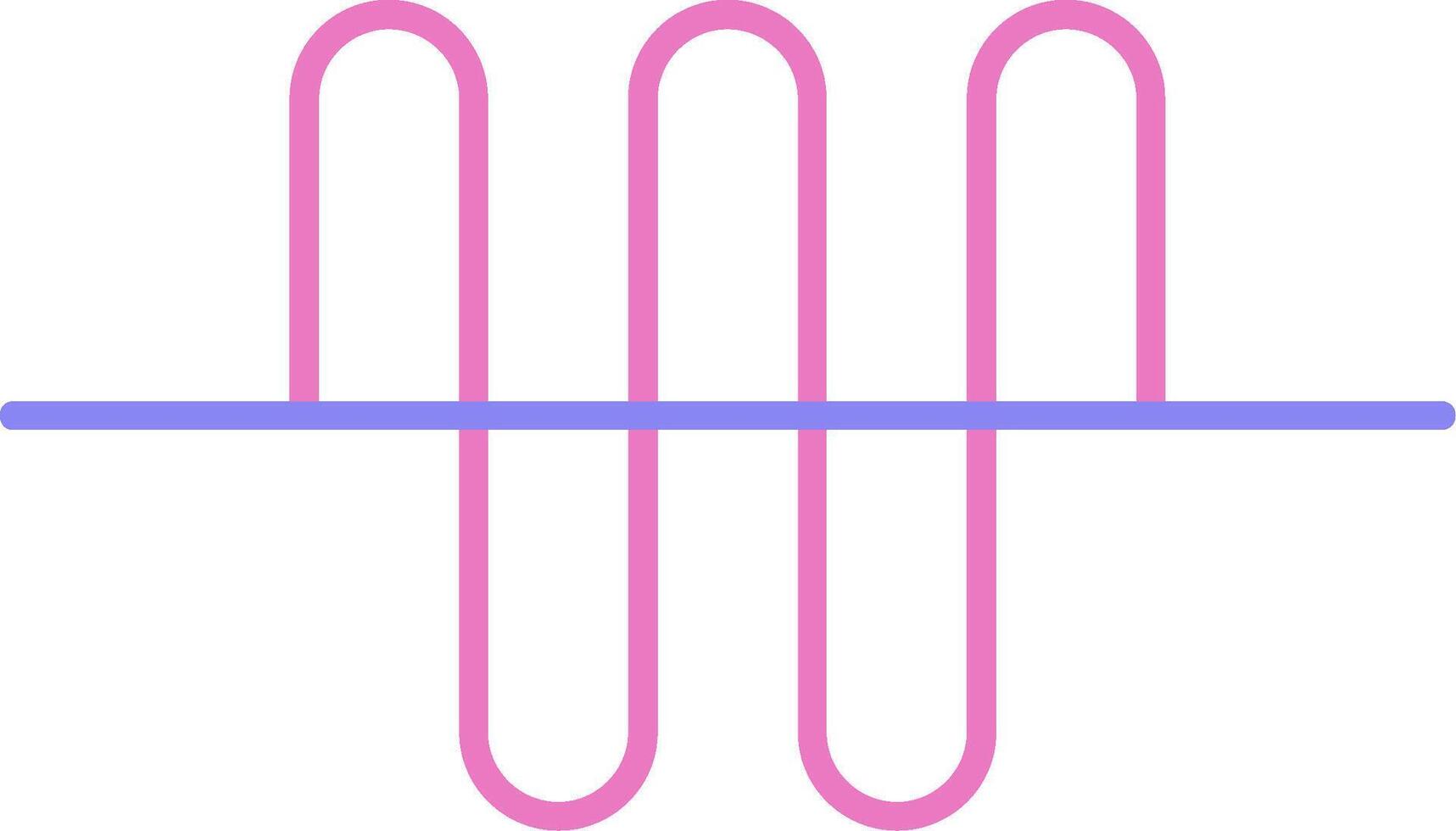 Audio Wave Linear Two Colour Icon vector