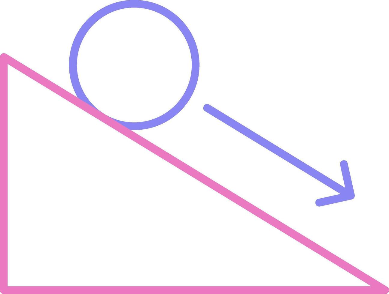 Down Hill Linear Two Colour Icon vector