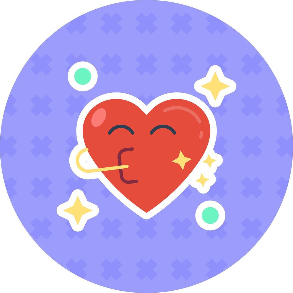 Congratulation Flat Sticker Icon vector