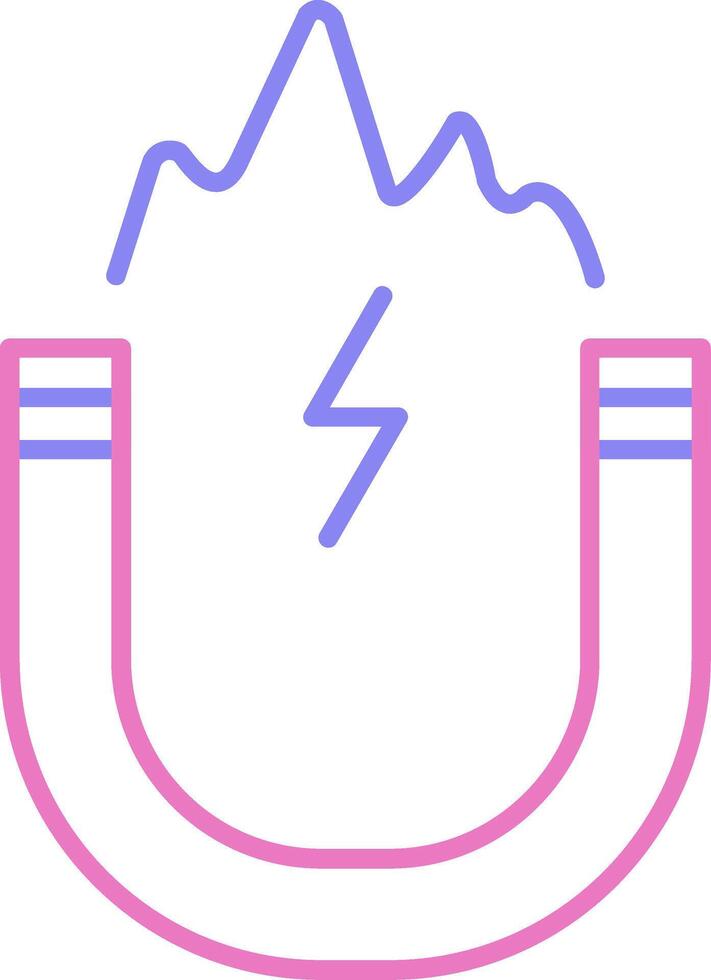 Electromagnetic Linear Two Colour Icon vector