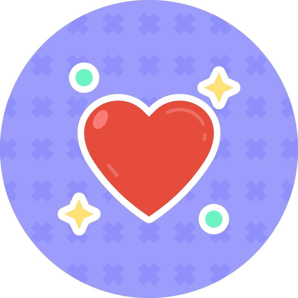 Heart Flat Sticker Icon vector