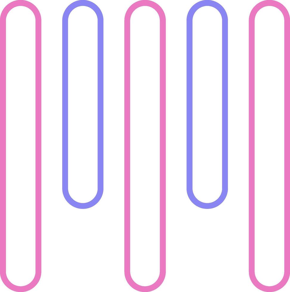 Vertical Align Top Linear Two Colour Icon vector