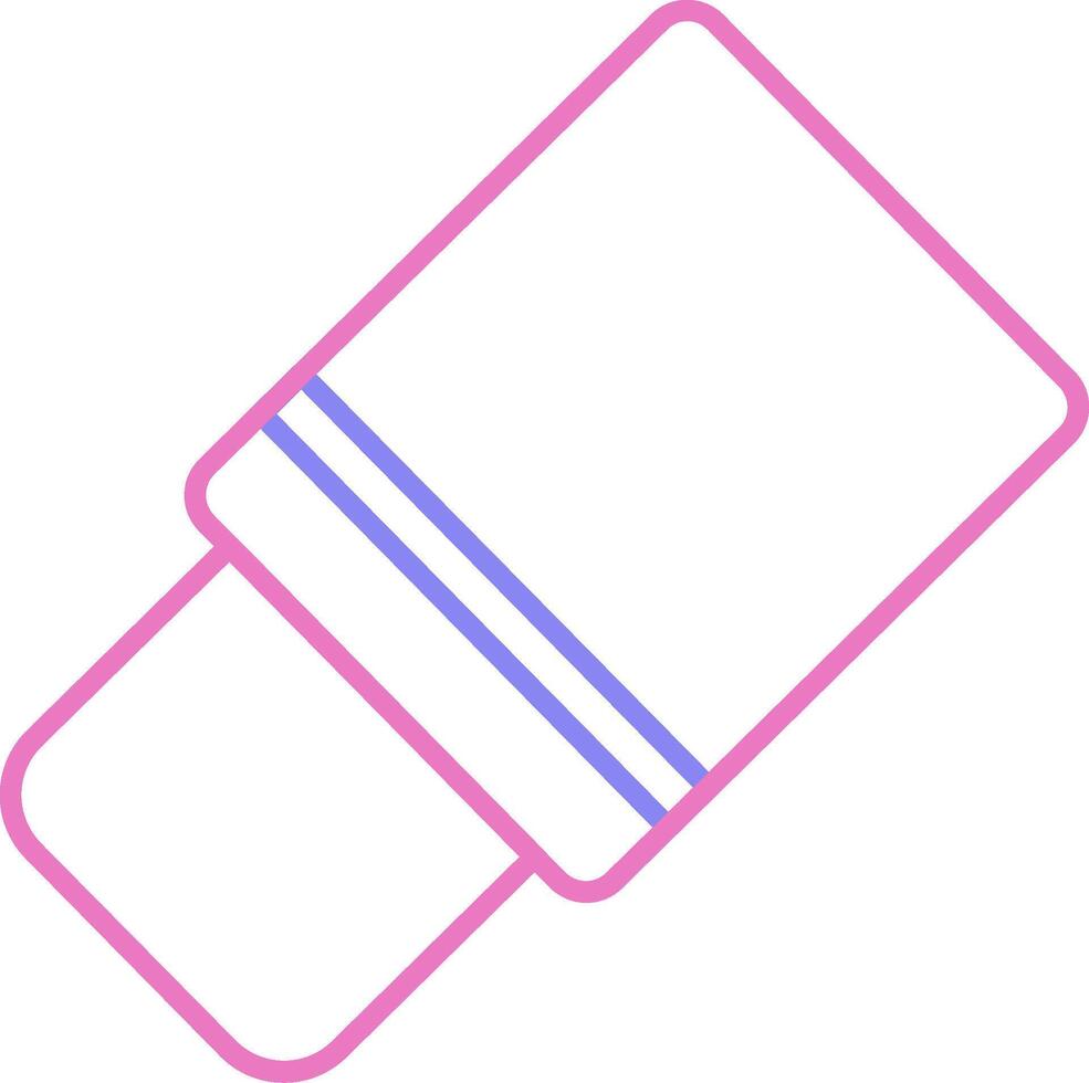 Eraser Tool Linear Two Colour Icon vector