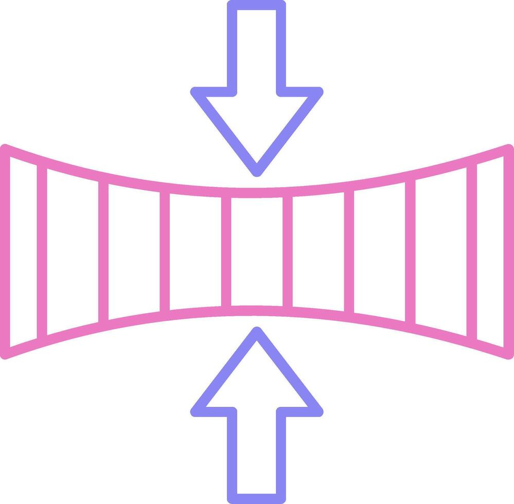 Elasticity Linear Two Colour Icon vector