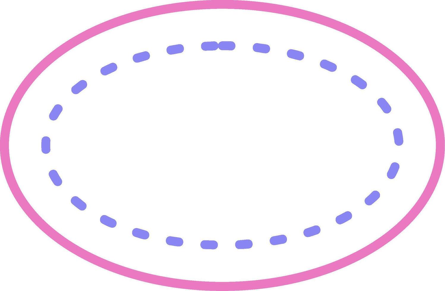 Oval Linear Two Colour Icon vector