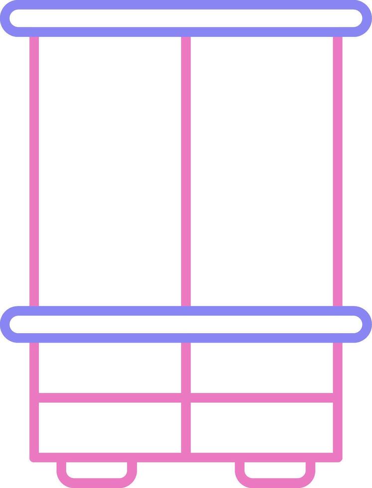 Wardrobe Linear Two Colour Icon vector