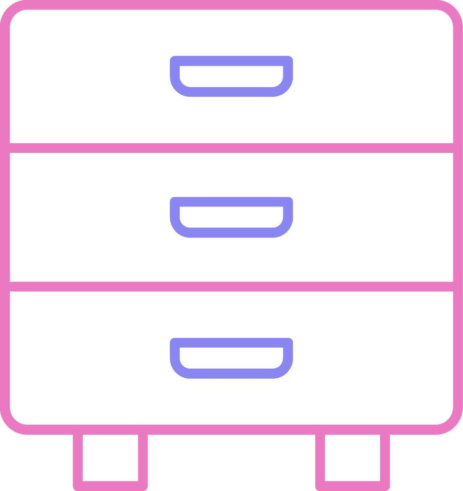 Drawer Linear Two Colour Icon vector