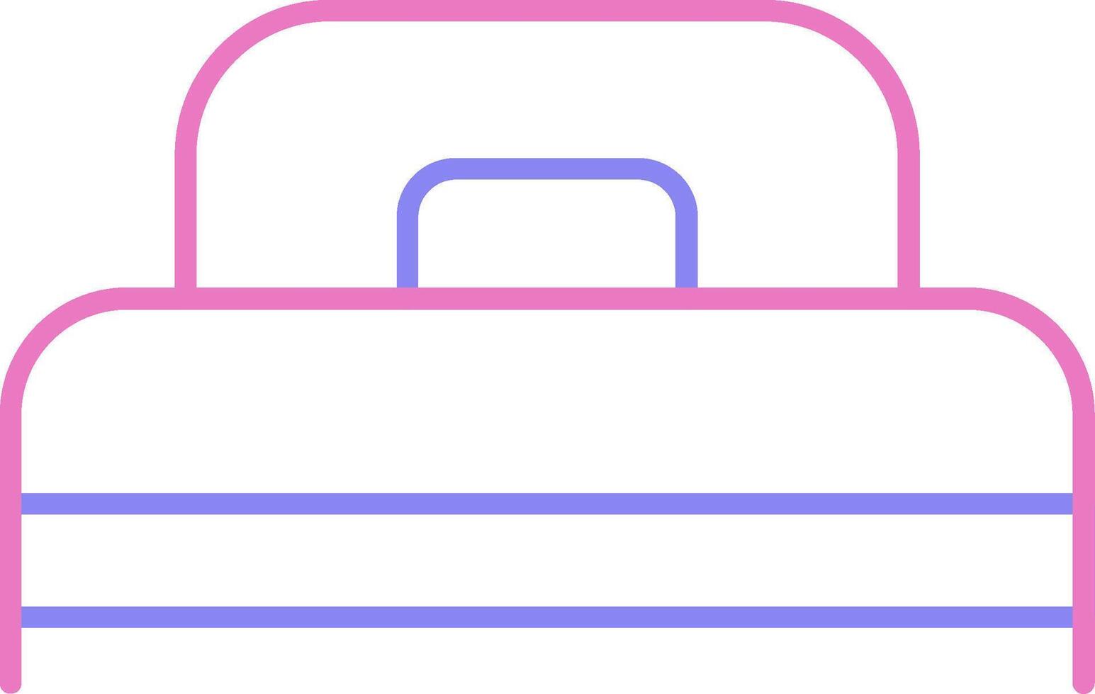 Single Bed Linear Two Colour Icon vector