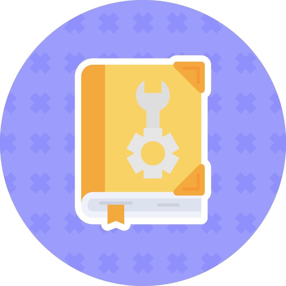 User manual Flat Sticker Icon vector