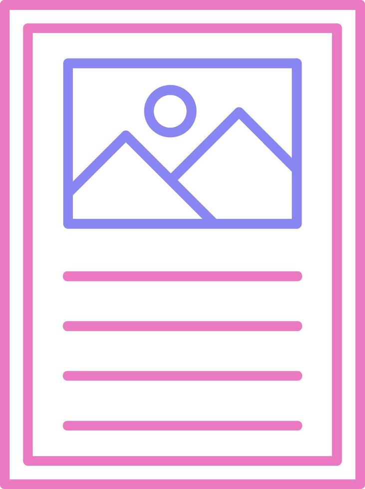 Poster Design Linear Two Colour Icon vector