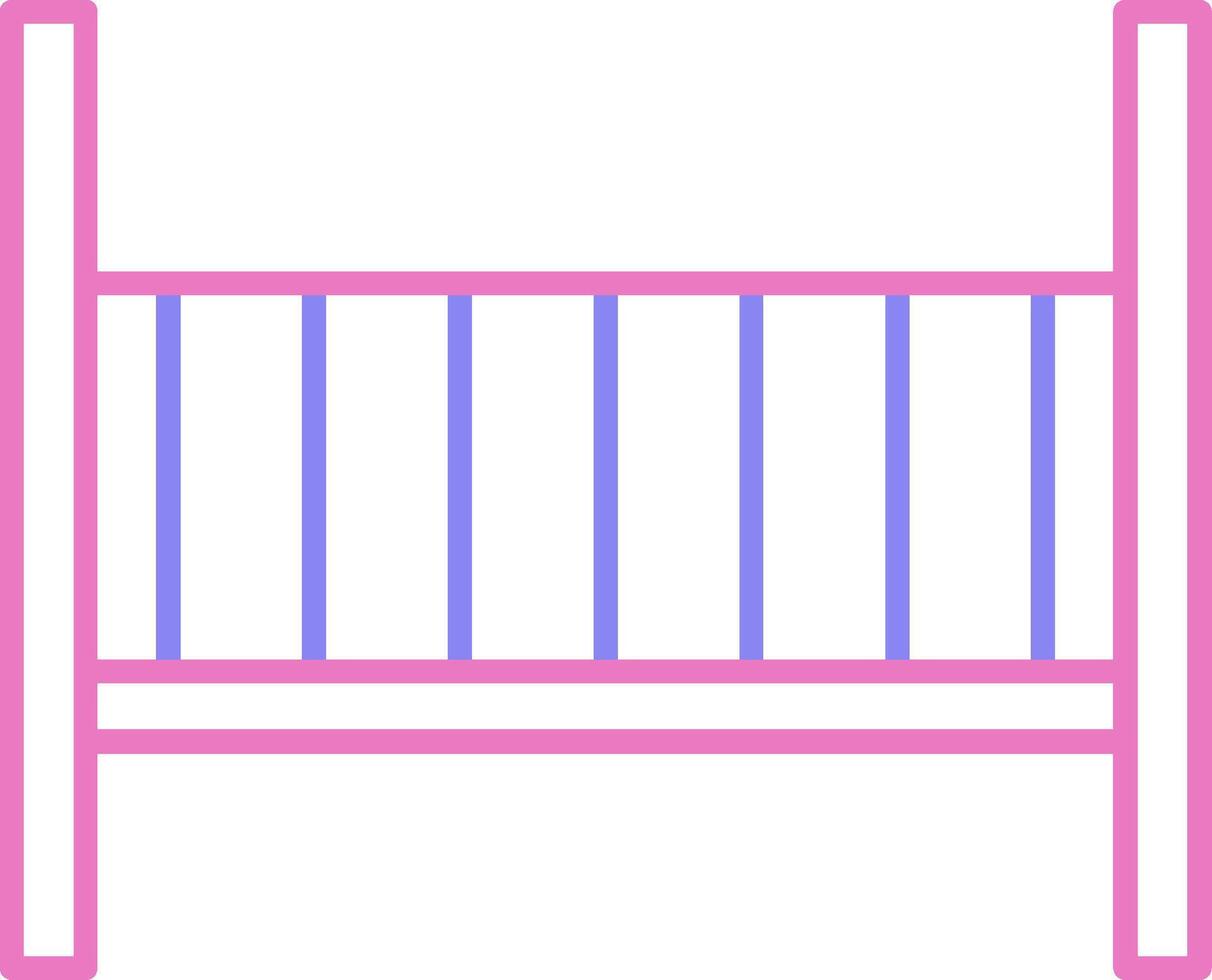 Baby Crib Linear Two Colour Icon vector