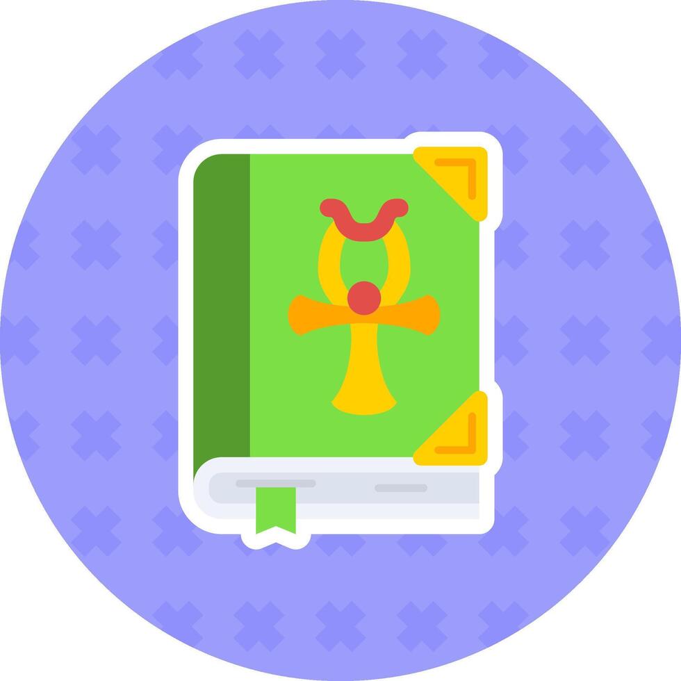 History Flat Sticker Icon vector