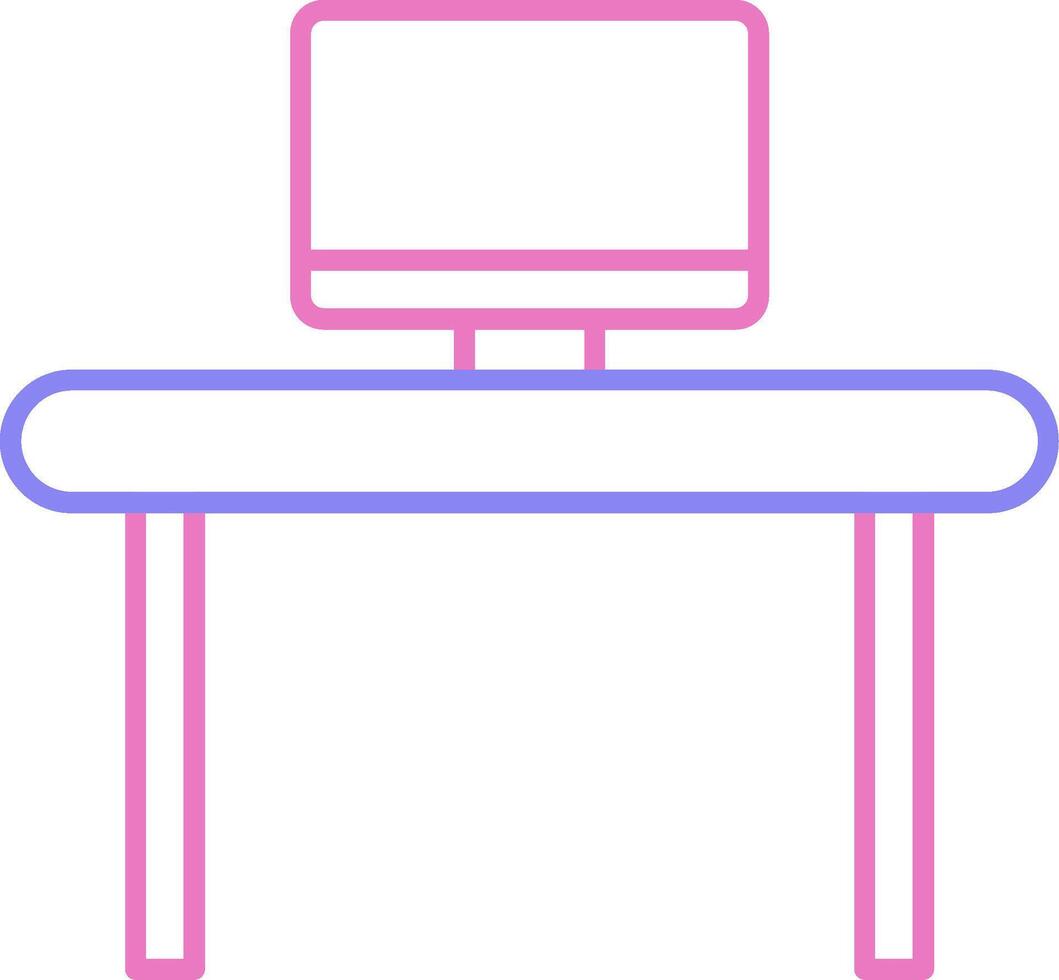 Work Space Linear Two Colour Icon vector