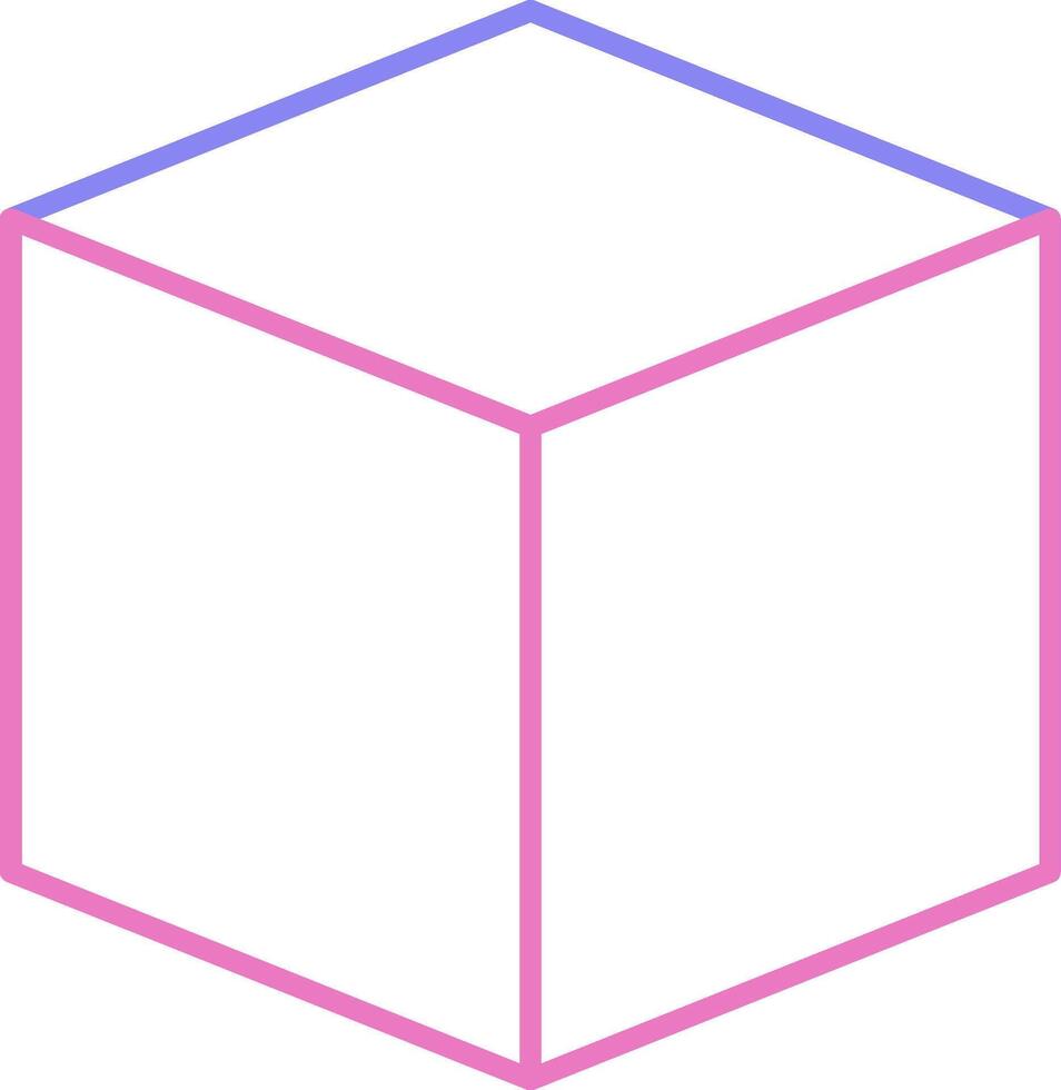 3D Design Linear Two Colour Icon Linear Two Colour Icon vector