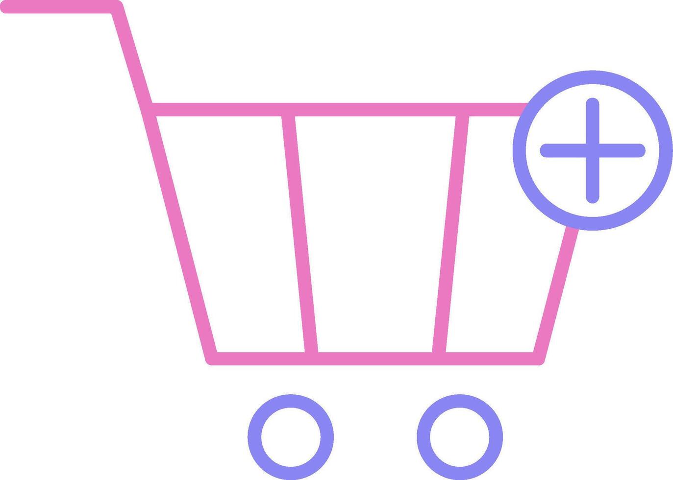 Add To Cart Linear Two Colour Icon vector