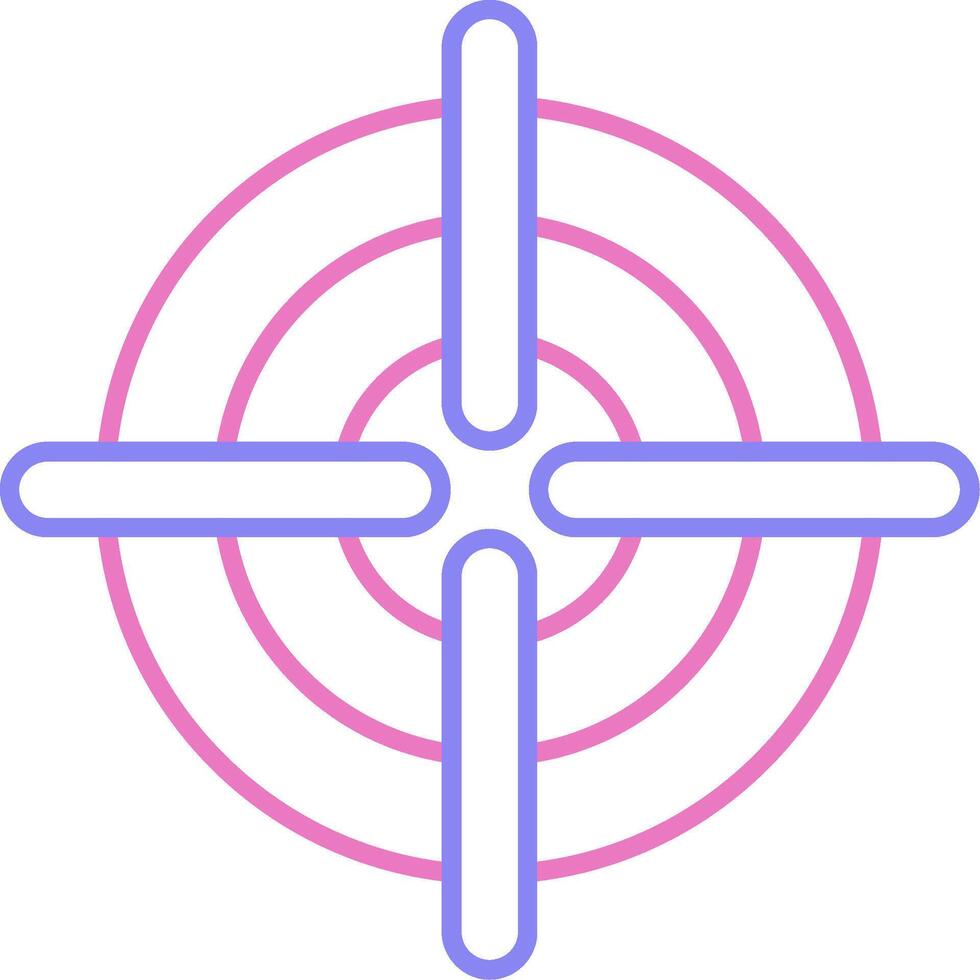 Target Linear Two Colour Icon vector