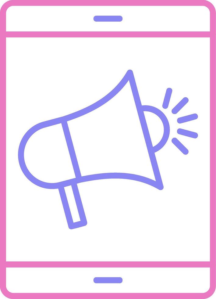 Digital Campaign Linear Two Colour Icon vector