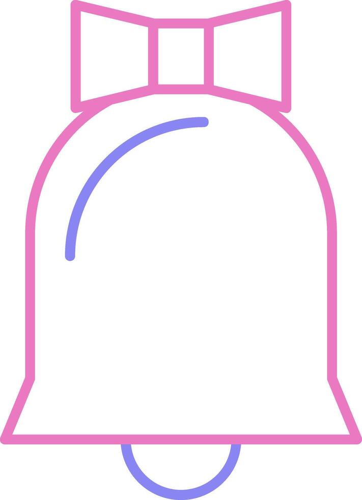 Wedding Bell Linear Two Colour Icon vector