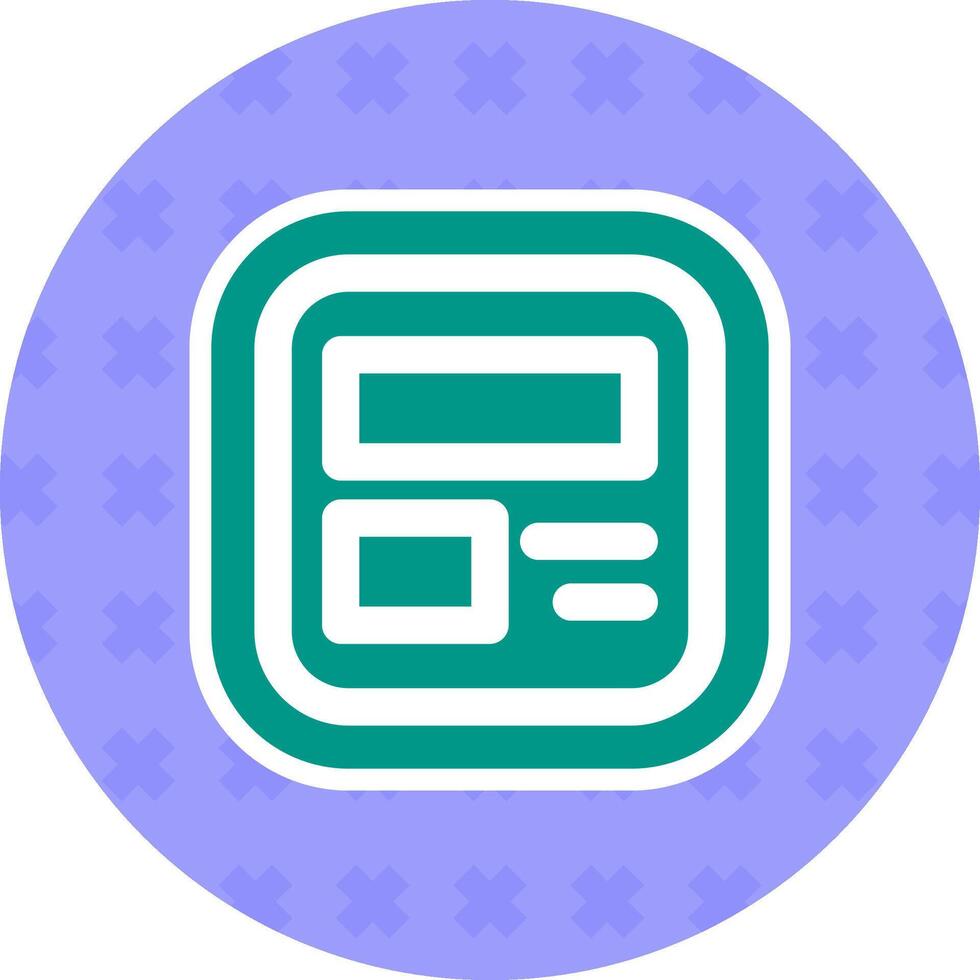 Layout Flat Sticker Icon vector