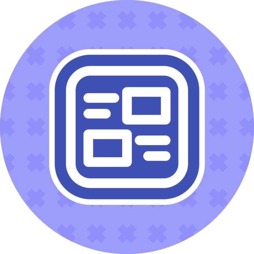 Layout Flat Sticker Icon vector