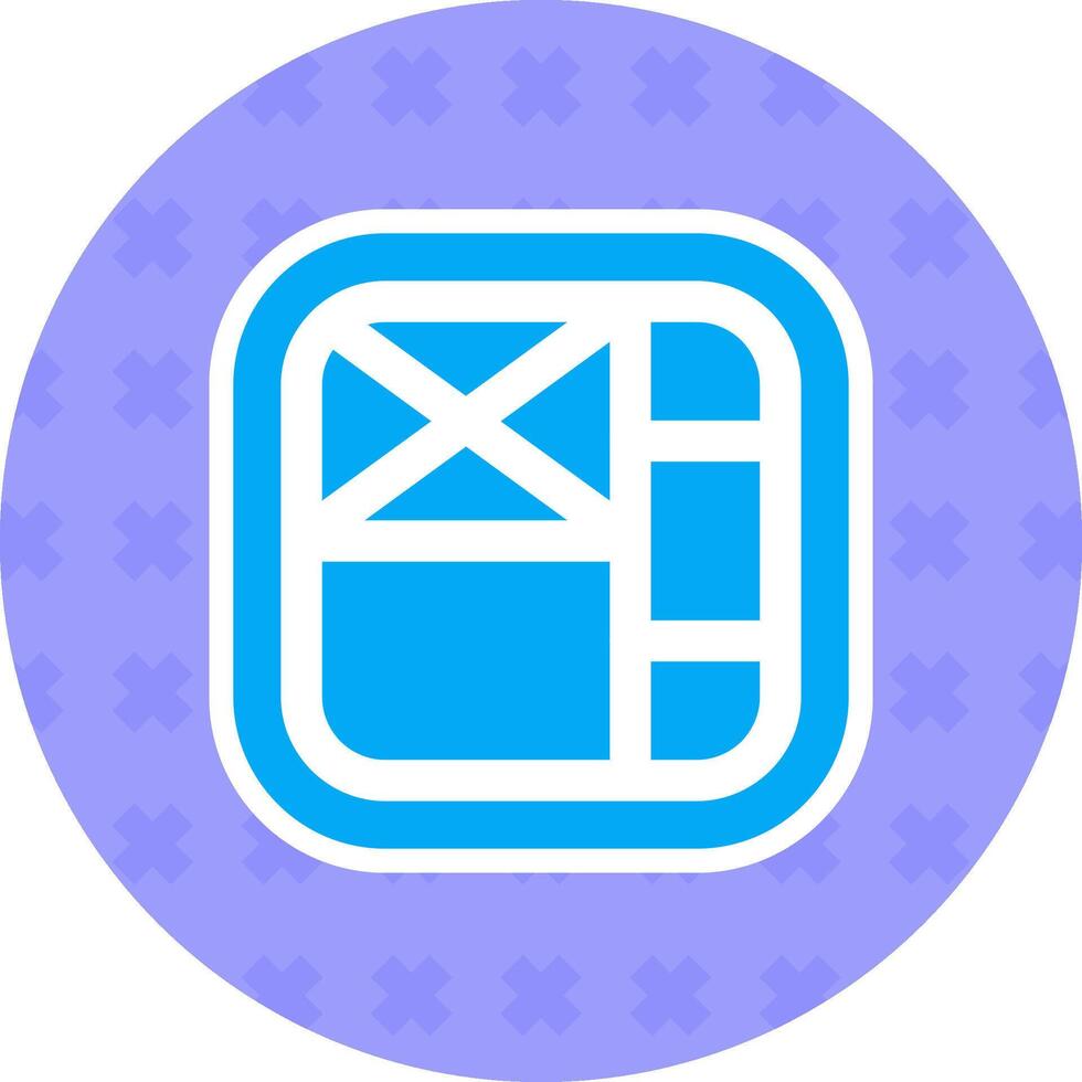 Layout Flat Sticker Icon vector
