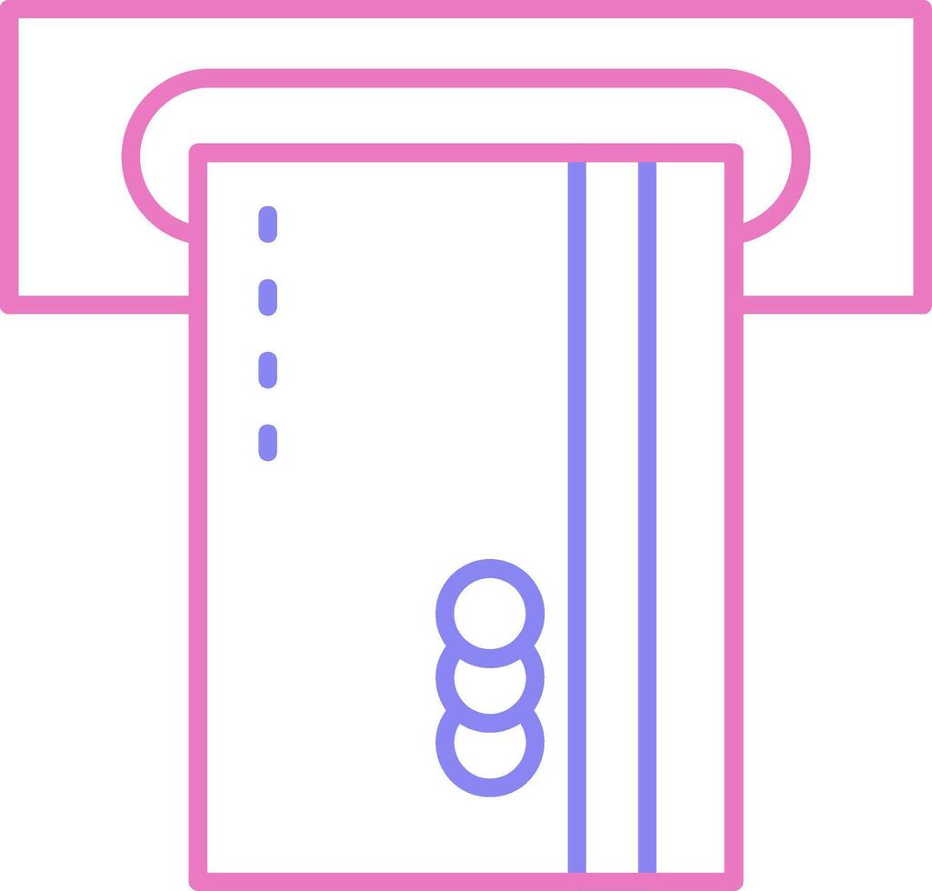 Insert Card Linear Two Colour Icon vector