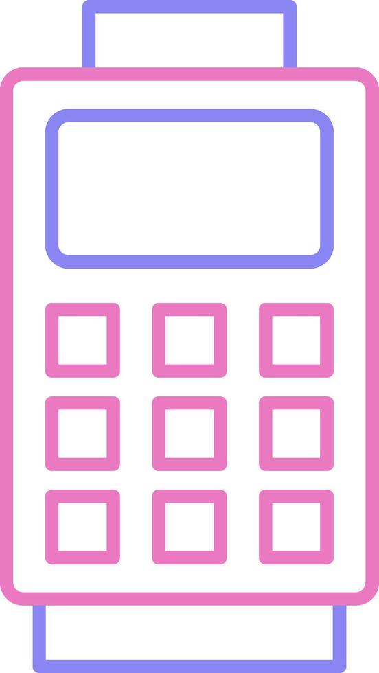 Card Reader Linear Two Colour Icon vector
