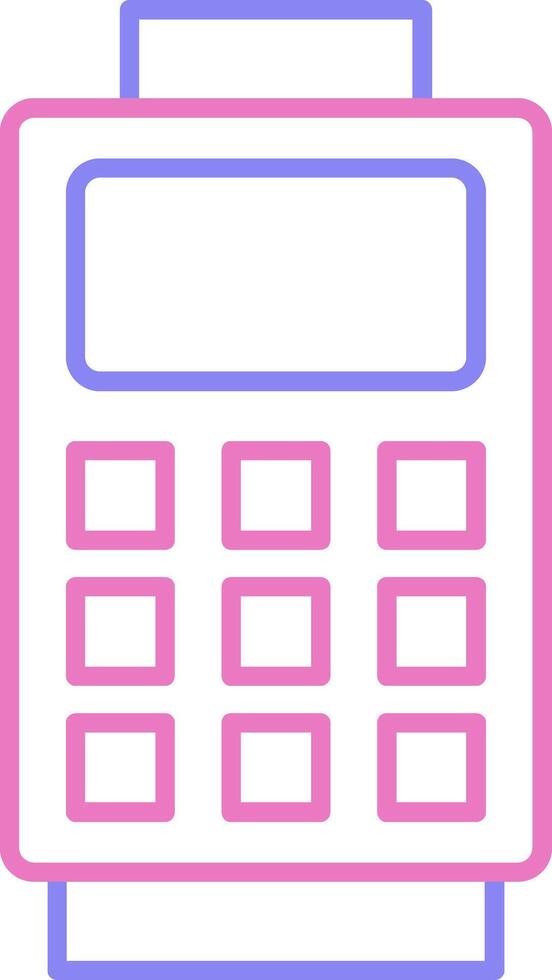 Card Reader Linear Two Colour Icon vector