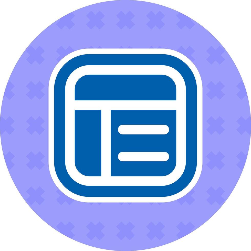 Layout Flat Sticker Icon vector