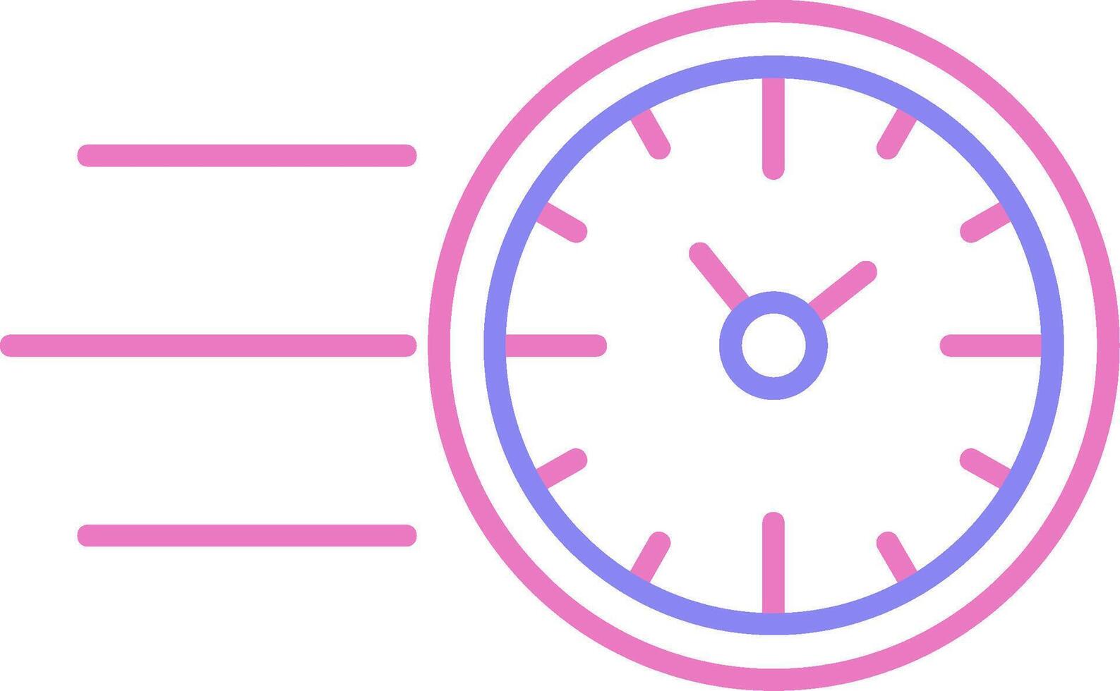 Fast Time Linear Two Colour Icon vector