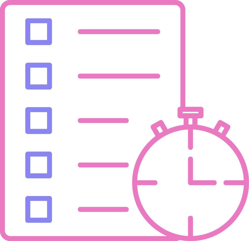 Track Of Time Linear Two Colour Icon vector