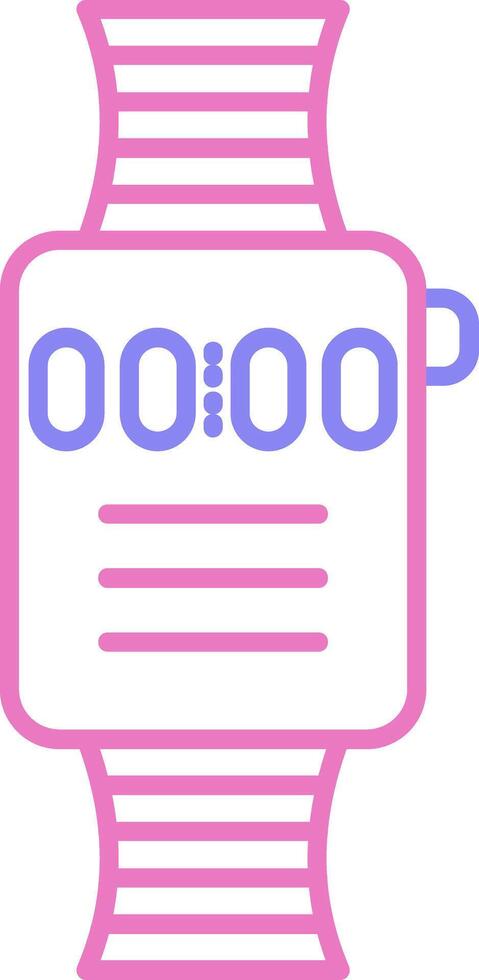 Smart Watch Linear Two Colour Icon vector