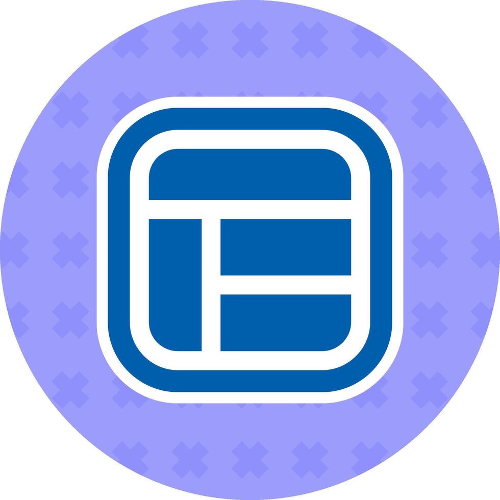 Layout Flat Sticker Icon vector