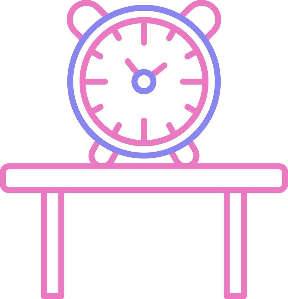 Table Watch Linear Two Colour Icon vector