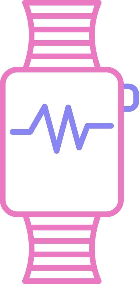 Fitness Watch Linear Two Colour Icon vector