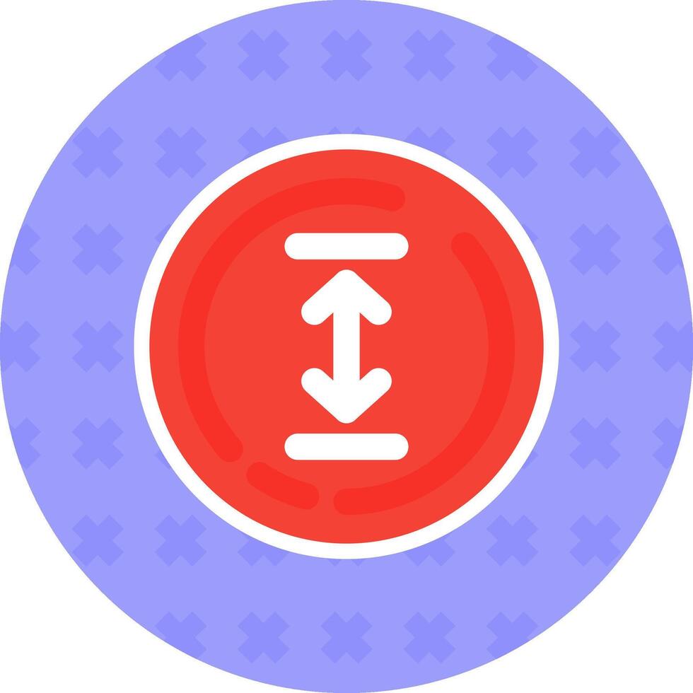 Up and down arrow Flat Sticker Icon vector