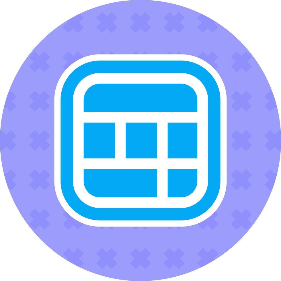 Layout Flat Sticker Icon vector